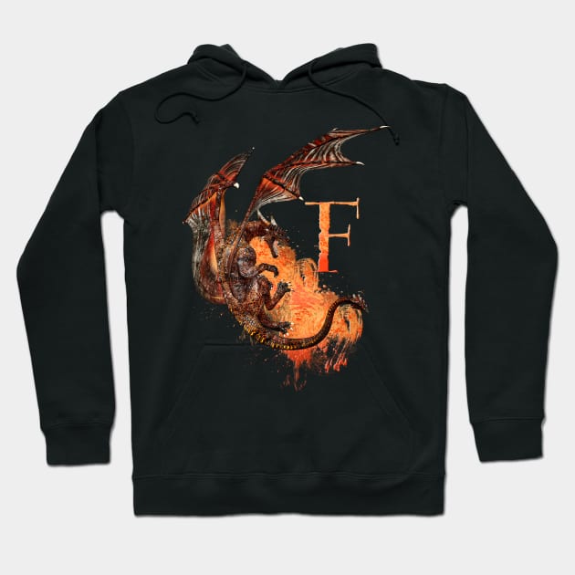 Drachen Buchstabe F Hoodie by AndreaTiettje